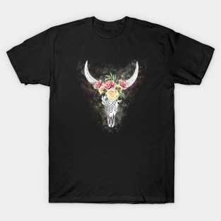 Cow skull floral 16 T-Shirt